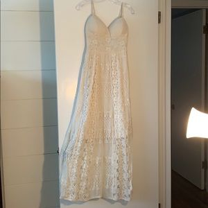 Cream lace boho maxi only worn 2X